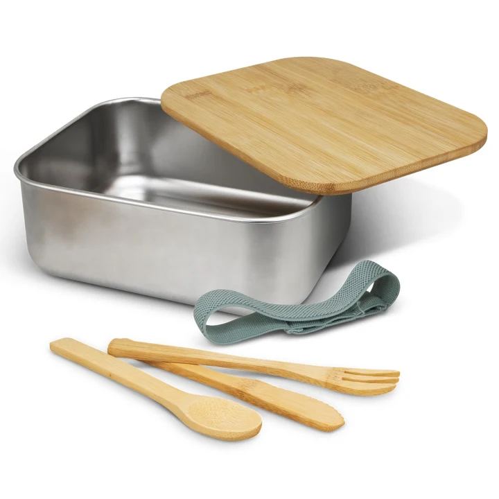 Stainless Steel Lunch Box with Cutlery - image 4