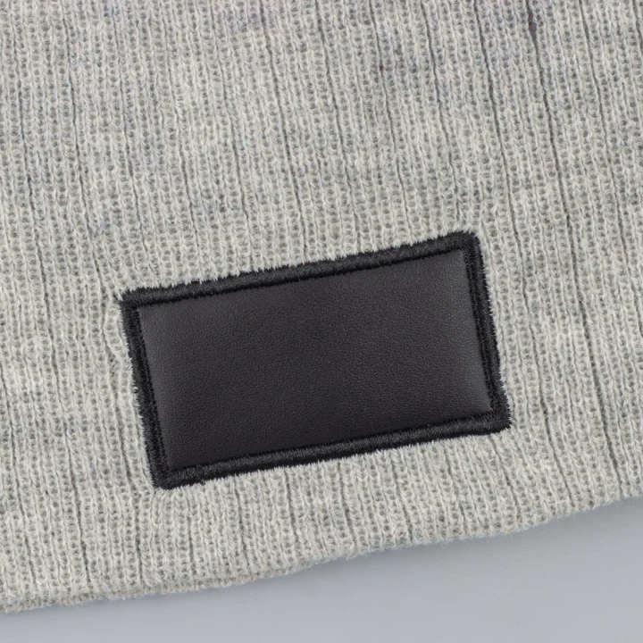 Nebraska Heather Cable Knit Beanie With Patch - image 7