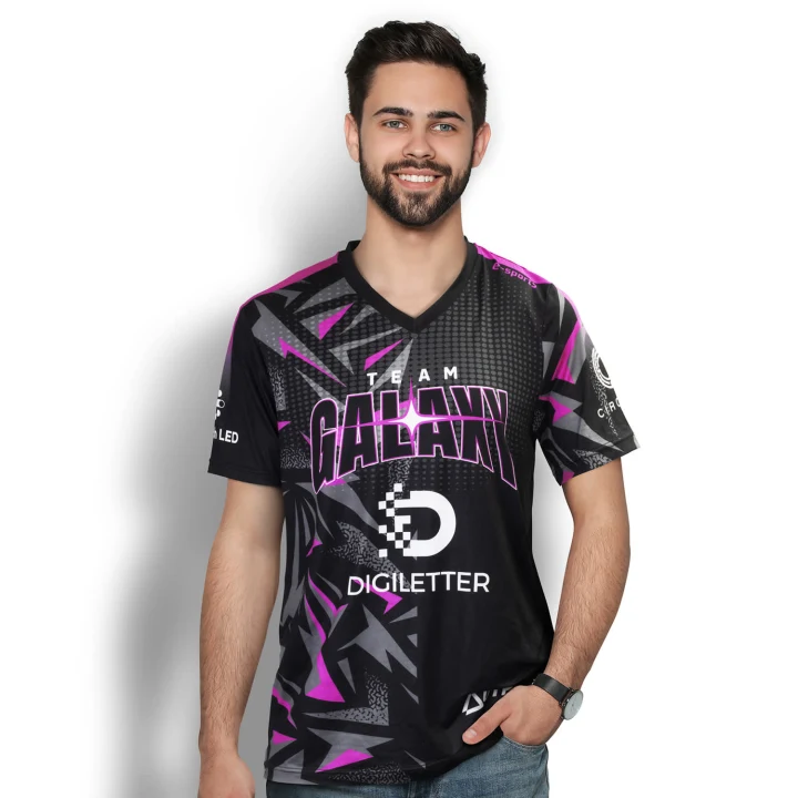 Custom Mens Sports V-Neck T- Shirt - image 1