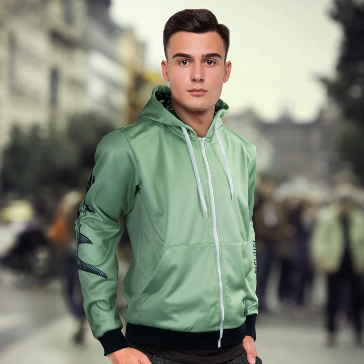 Custom Mens Sports Zipped Hoodie - image 5
