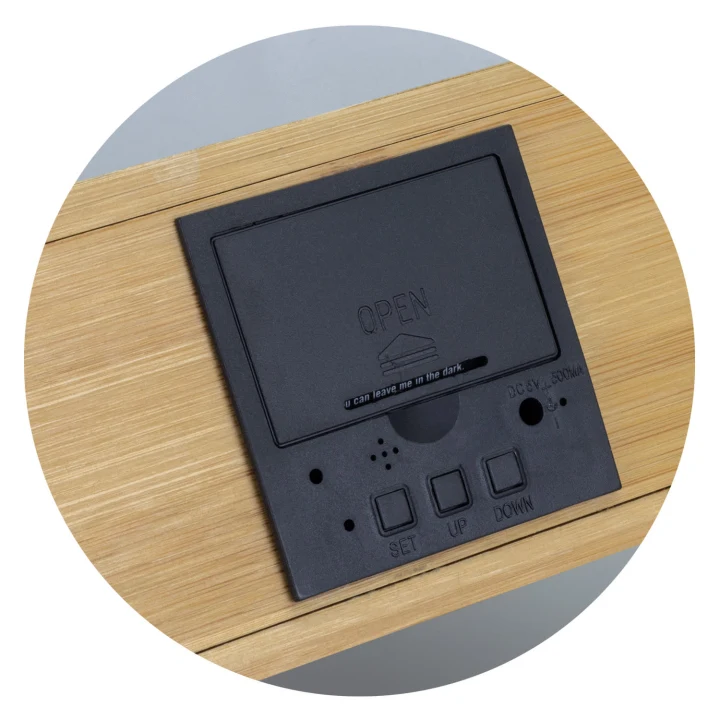 Bamboo Wireless Charging Clock - image 5