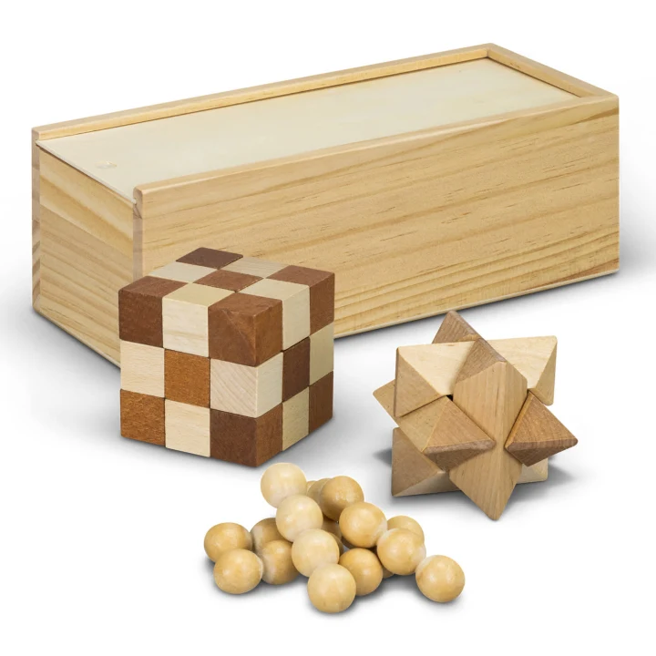 Wooden Brain Teaser Set - image 5