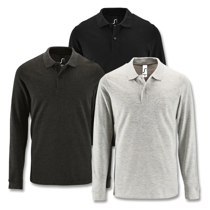 SOLS Perfect Men's Long Sleeve Polo - image 5