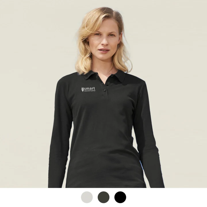 SOLS Perfect Women's Long Sleeve Polo - image 1