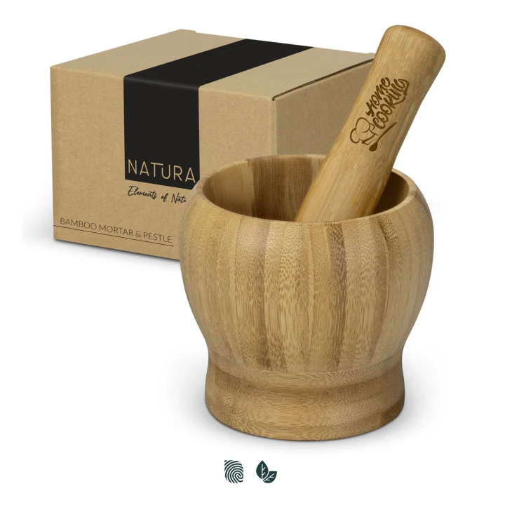 NATURA Bamboo Mortar and Pestle - image 1