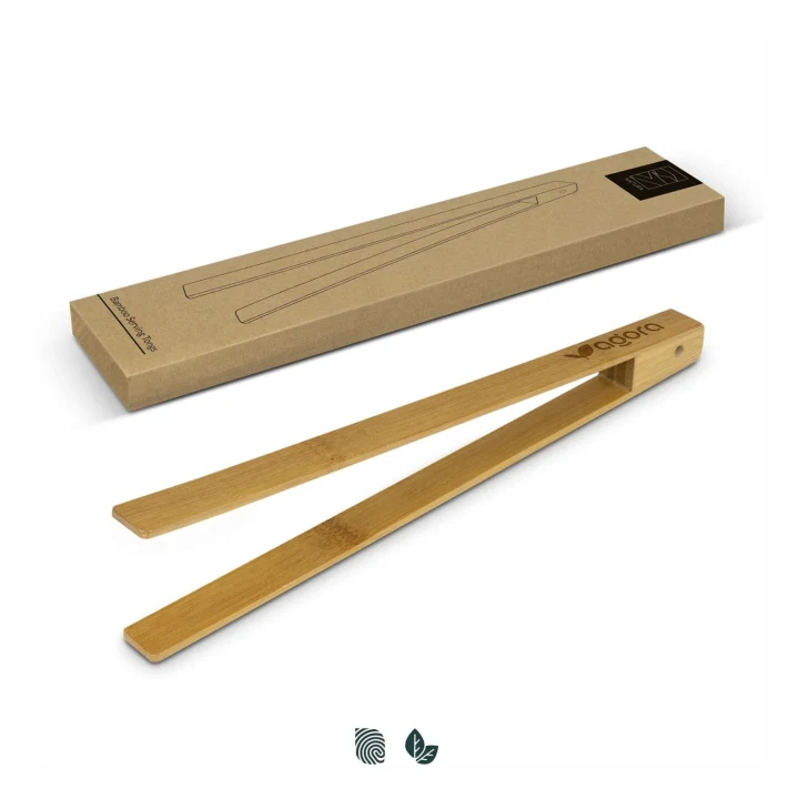 NATURA Bamboo Serving Tongs - image 1