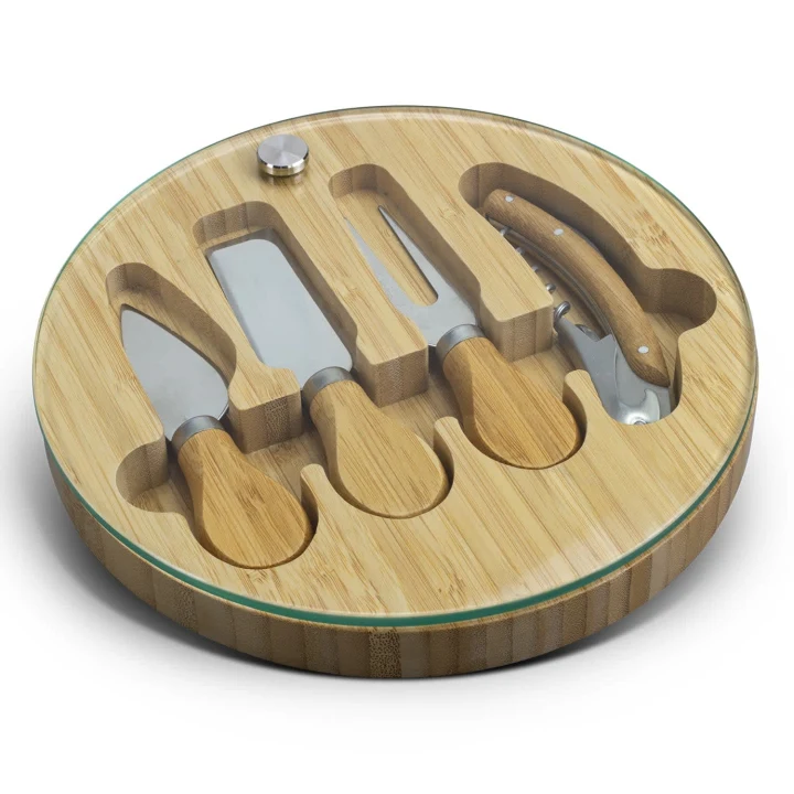 NATURA Glass & Bamboo Cheese Board - image 2