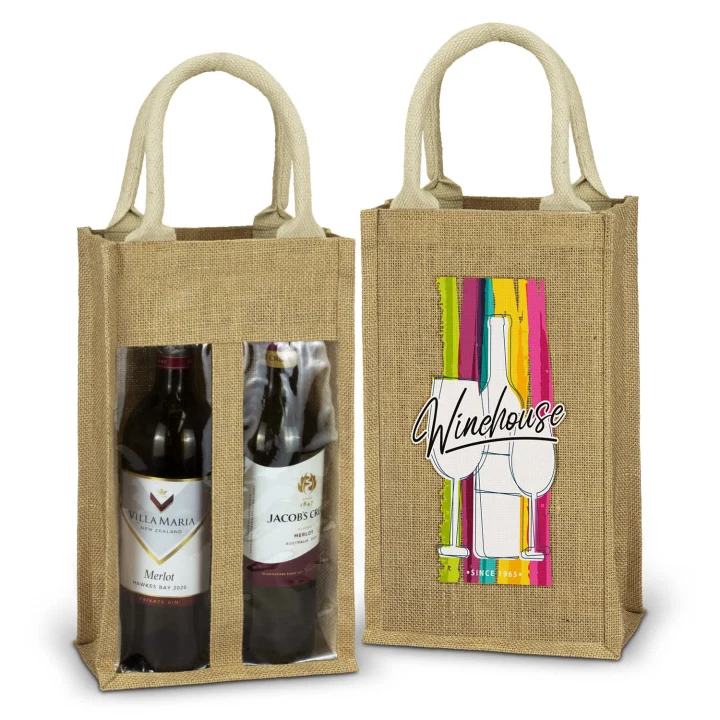 Serena Jute Double Wine Carrier - image 1