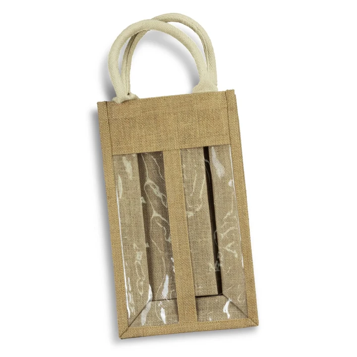 Serena Jute Double Wine Carrier - image 2