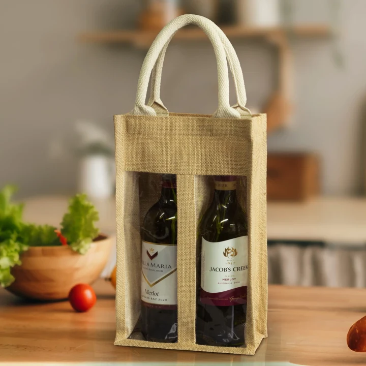 Serena Jute Double Wine Carrier - image 4