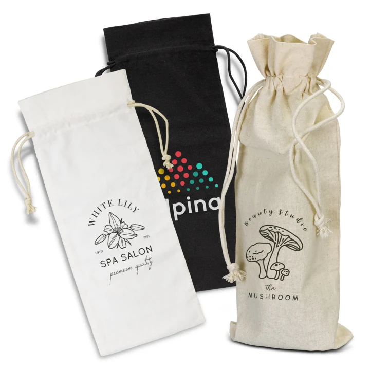 Cotton Wine Drawstring Bag - image 1