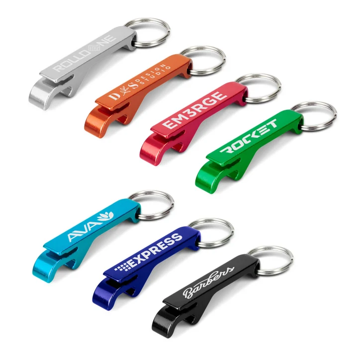 Snappy Metal Bottle Opener Key Ring - image 1