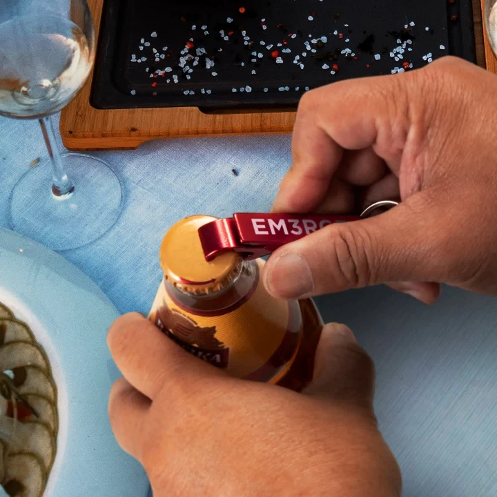 Snappy Metal Bottle Opener Key Ring - image 9