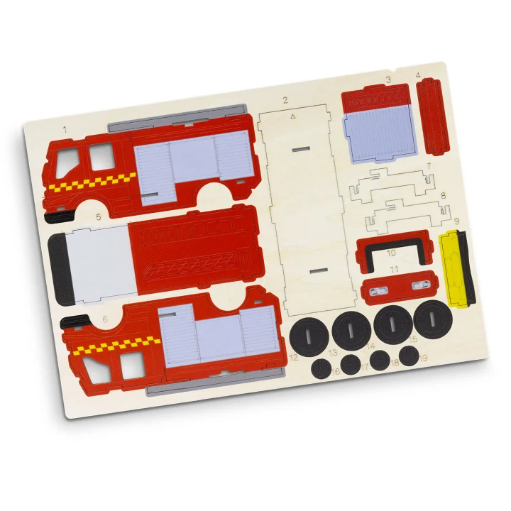 BRANDCRAFT Fire Truck Wooden Model - image 6