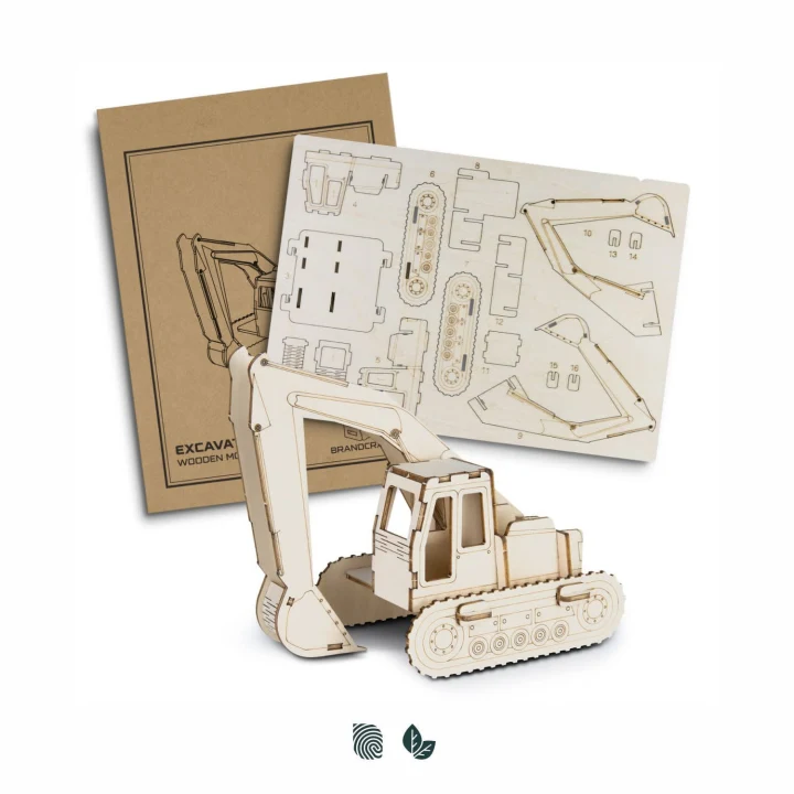 BRANDCRAFT Excavator Wooden Model - image 1