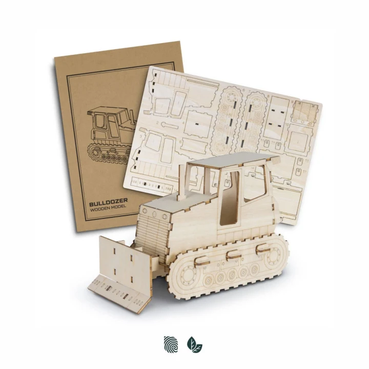 BRANDCRAFT Bulldozer Wooden Model - image 1