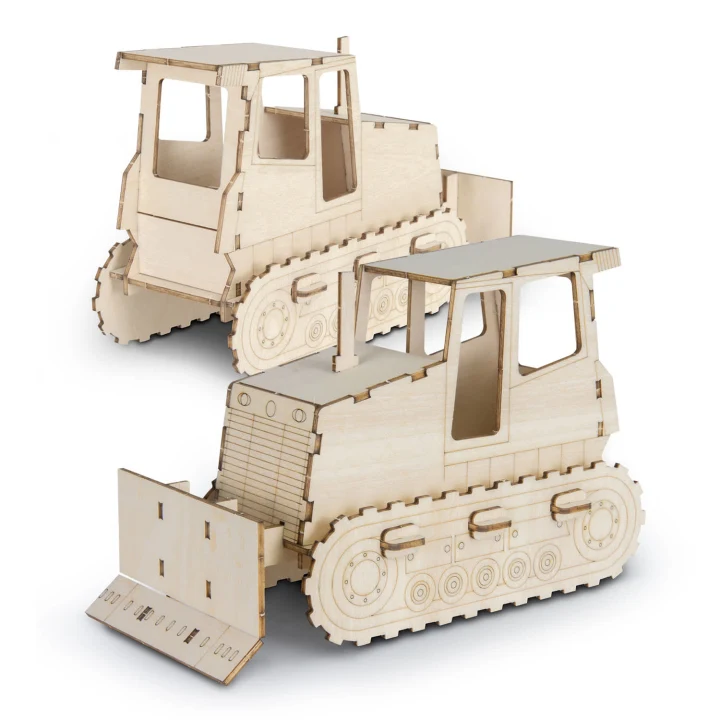 BRANDCRAFT Bulldozer Wooden Model - image 3
