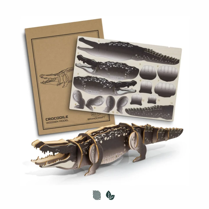 BRANDCRAFT Crocodile Wooden Model - image 1