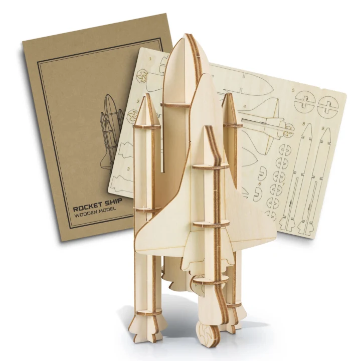 BRANDCRAFT Rocket Ship Wooden Model - image 2