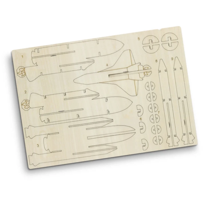 BRANDCRAFT Rocket Ship Wooden Model - image 4