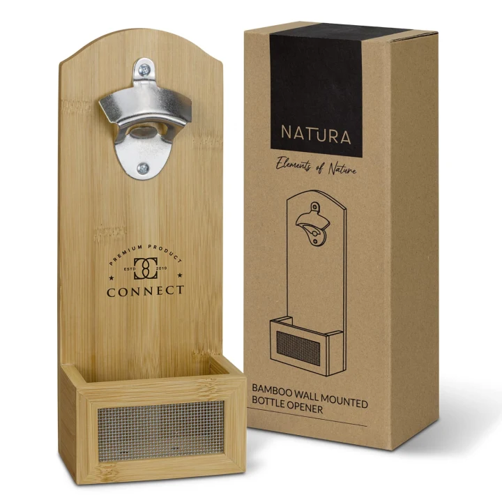 NATURA Bamboo Wall Mounted Bottle Opener - image 1