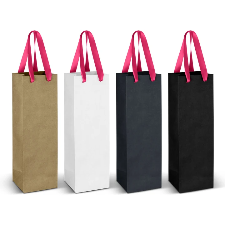 Wine Ribbon Handle Paper Bag - image 5