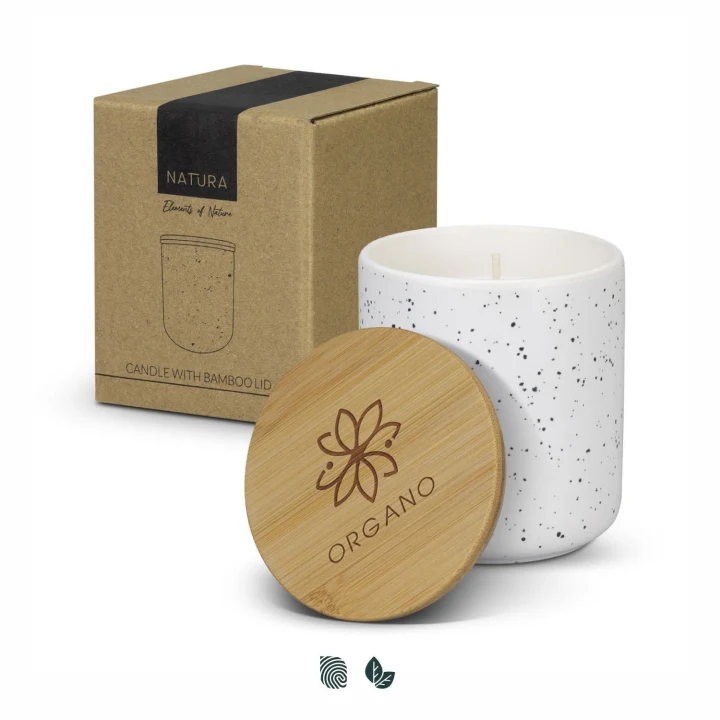 NATURA Candle with Bamboo Lid - image 1