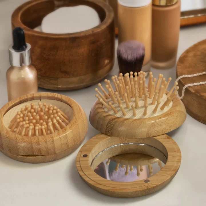 NATURA Bamboo Brush and Mirror - image 8
