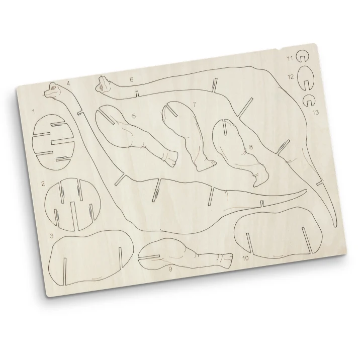 BRANDCRAFT Brachiosaurus Wooden Model - image 4