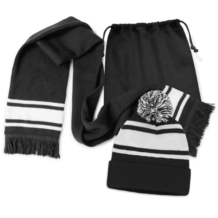 Commodore Scarf and Beanie with Pom Pom Set - image 5