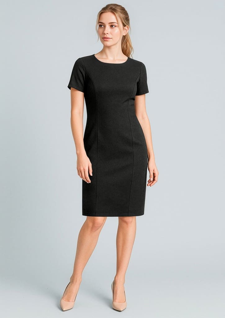 Womens Cool Stretch Short Sleeve Shift Dress