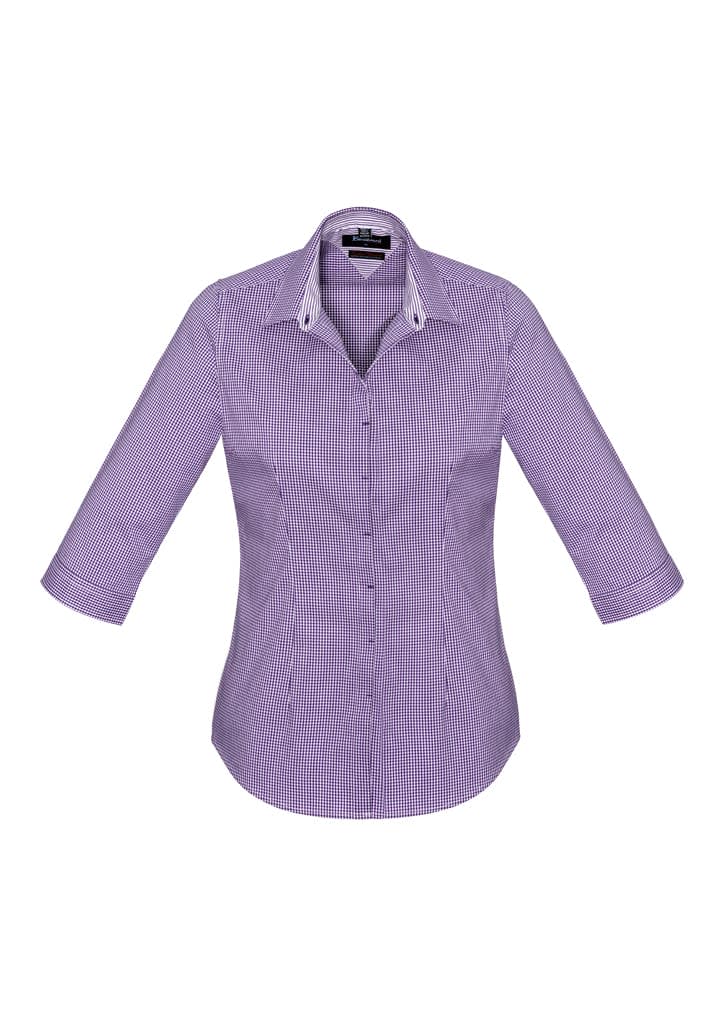 Womens Newport 3/4 Sleeve Shirt - 42511 Image Purple Reign