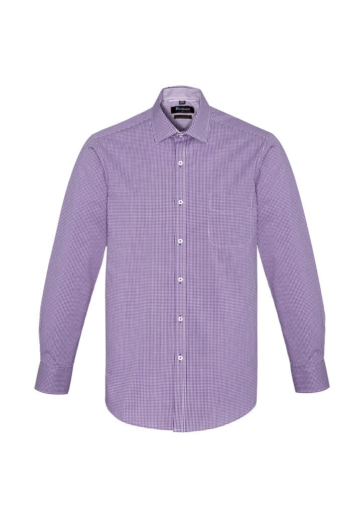 Mens Newport Long Sleeve Shirt - 42520 Image Purple Reign