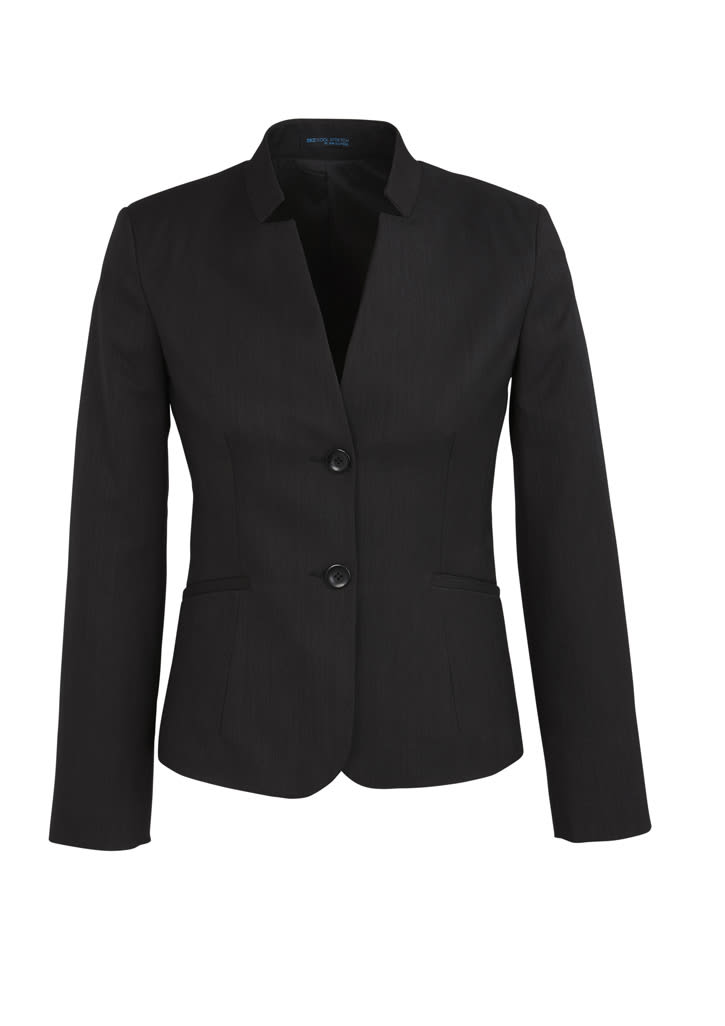 Womens Cool Stretch Short Jacket with Reverse Lapel - 60113 Image Black