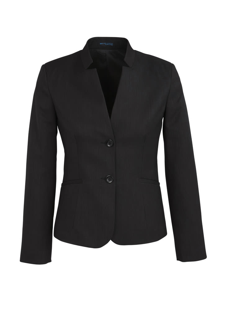 Cool Stretch Womens Short Jacket with Reverse Lapel FA-60113