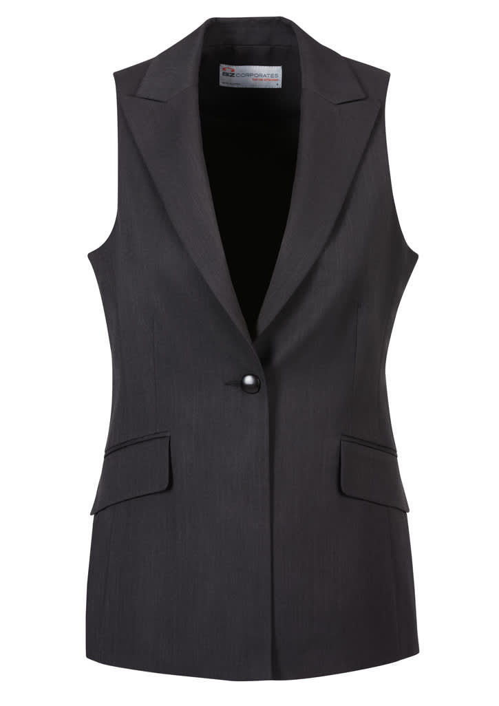 Womens Sleeveless Jacket - 60114 Image Charcoal