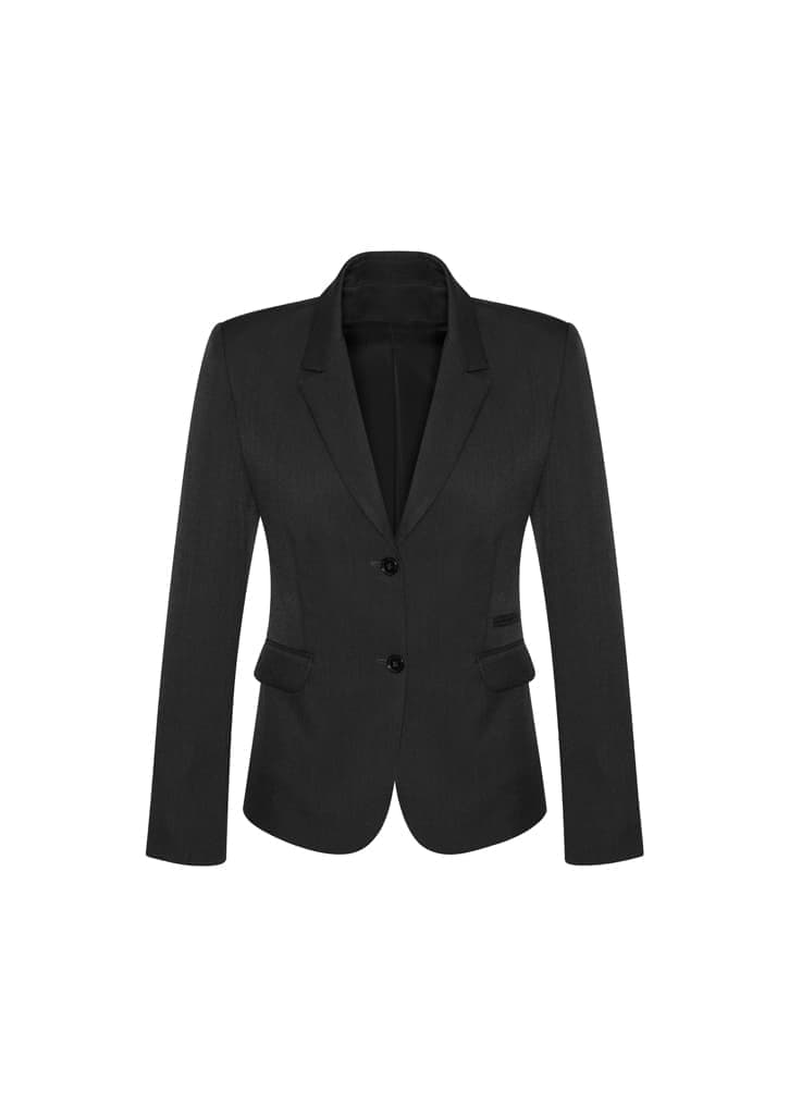 Womens Comfort Wool Stretch 2 Button Mid Length Jacket - 64019 Image Black