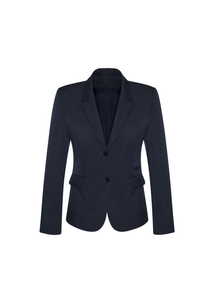 Womens Comfort Wool Stretch 2 Button Mid Length Jacket - 64019 Image Navy