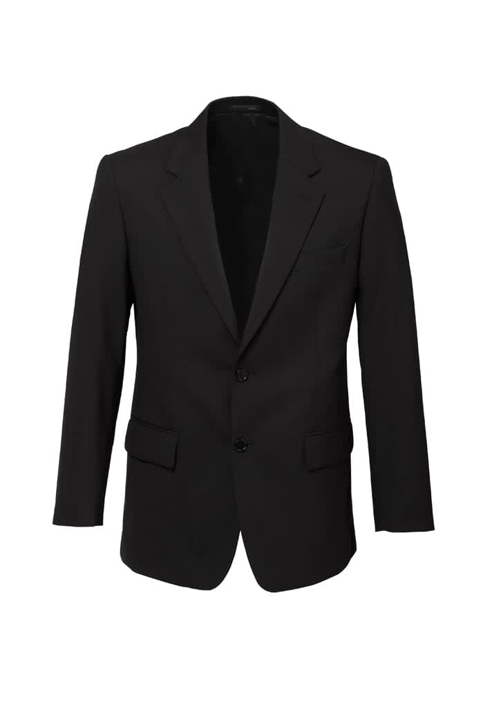 Mens Comfort Wool Stretch 2 Button Classic Jacket - 84011 Image Black