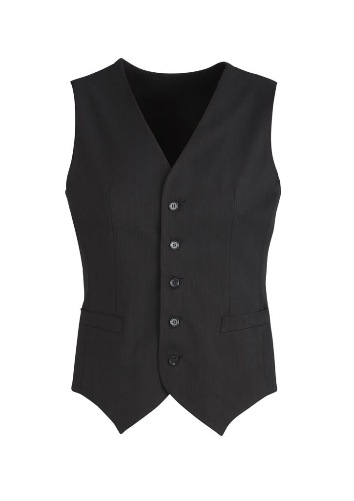 Mens Cool Stretch Peaked Vest with Knitted Back - 90111 Image Black