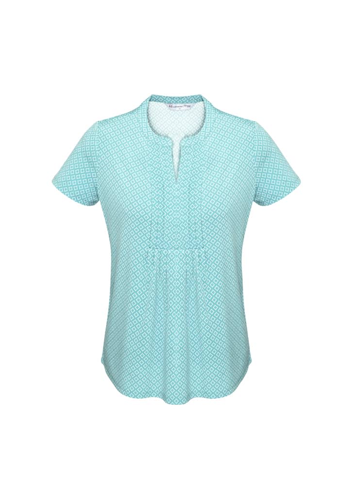 Womens Advatex Ella Diamond Pleat Knit Top - AC42812 Image Dynasty Green