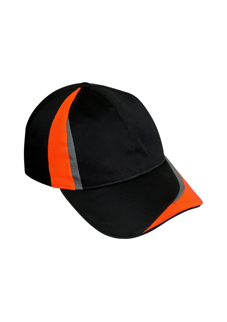 Unisex Charger Cap - C502 Image Black/Fluoro Orange/Grey