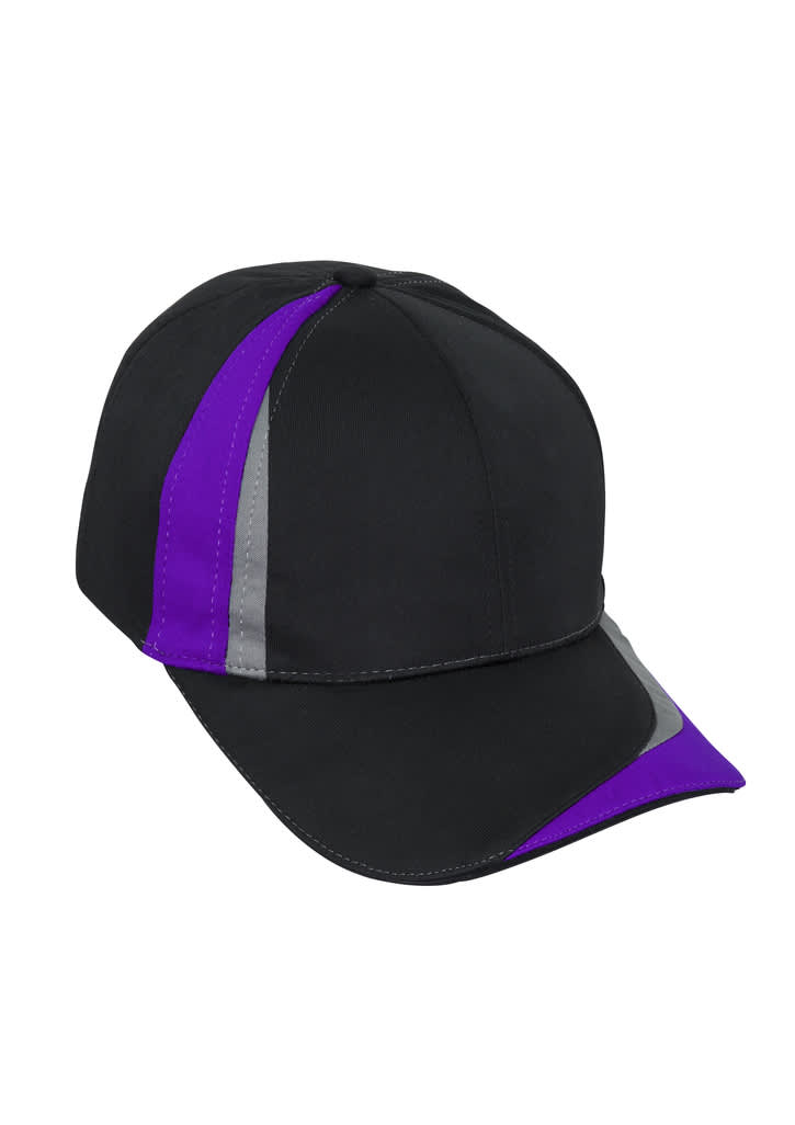 Unisex Charger Cap - C502 Image Black/Purple/Grey