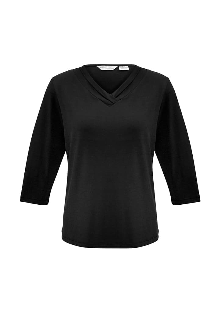 Womens Lana 3/4 Sleeve Top - K819LT Image Black