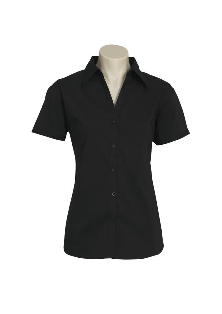 Womens Metro Short Sleeve Shirt - LB7301 Image Black