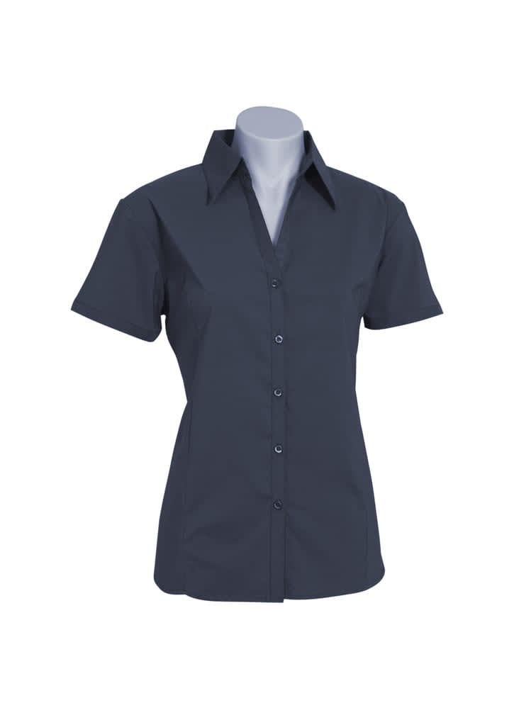 Womens Metro Short Sleeve Shirt - LB7301 Image Charcoal