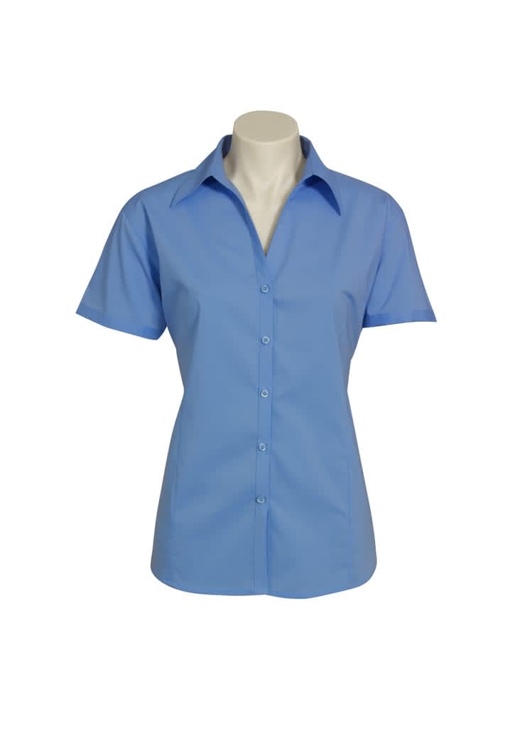 Womens Metro Short Sleeve Shirt - LB7301 Image Mid Blue
