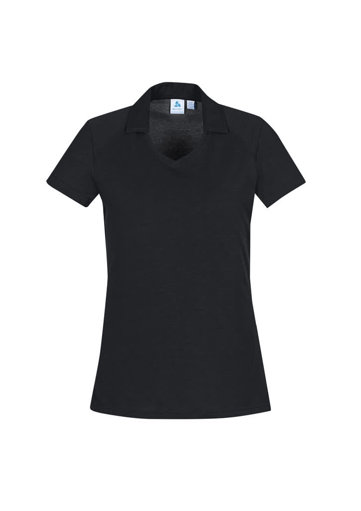 Womens Byron Short Sleeve Polo - P011LS Image Black