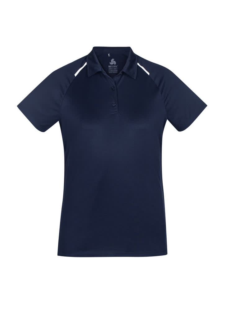 Womens Academy Short Sleeve Polo - P012LS Image Navy/White