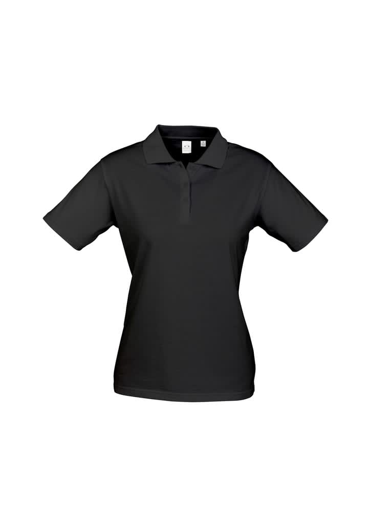 Womens Ice Short Sleeve Polo - P112LS Image Black